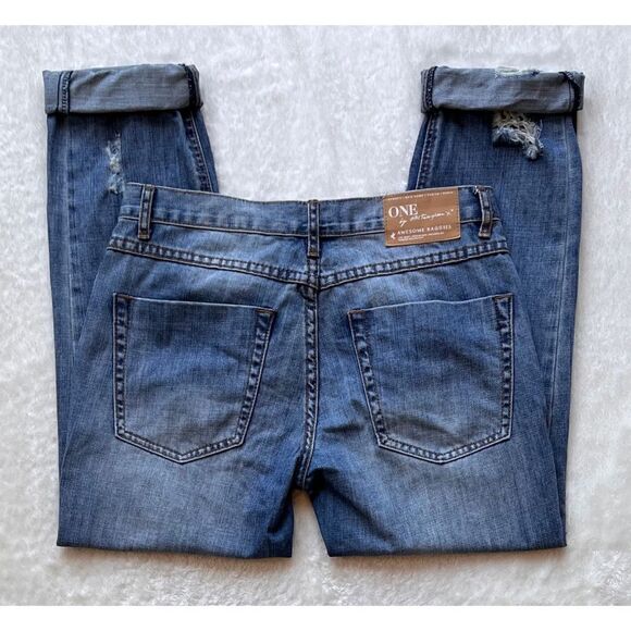 One Teaspoon Awesome Baggies Low Waist Medium Rise Relaxed Leg Tapered Cuffed - Picture 14 of 15